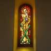 Detail of stained glass window.