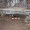 Watching Brief photograph, Section through exposed deposits, St Magnus Cathedral, Broad Street, Kirkwall, Orkney