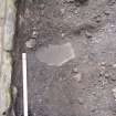 Watching Brief photograph, Backfill of electrical cabling along church wall, Falkirk Town Centre Regeneration, Falkirk