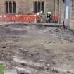 Watching Brief photograph, General view of exposed deposits at start of day, Falkirk Town Centre Regeneration, Falkirk