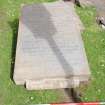Watching Brief photograph, Broken gravestones 18th/19th c., Falkirk Town Centre Regeneration, Falkirk