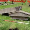 Watching Brief photograph, Broken gravestones 18th/19th c., Falkirk Town Centre Regeneration, Falkirk