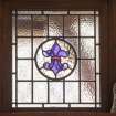 The Citizens Bookshop.  Ground floor.  Detail of decorative window.