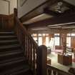 The Citizens Bookshop.  Ground floor.  View of staircase to first floor gallery.