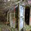 Standing Building Survey photograph, Building 1, NW gable, Facing SE, South-West of Slade Farm, Carmyllie, Angus