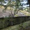Standing Building Survey photograph, Building 1, NE wall, Facing W, South-West of Slade Farm, Carmyllie, Angus