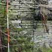 Standing Building Survey photograph, F40 (right), Building 4 SW wall (left) Facing E, South-West of Slade Farm, Carmyllie, Angus