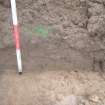 Evaluation photograph, South-east facing section taken from SE (Trench 24), Knockroom Farm, Cumnock, East Ayrshire