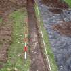 Excavation photograph, Banded deposits, general shot taken from E, Carzield Roman Fort, Kirkton, Dumfries