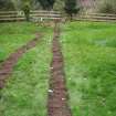 Excavation photograph, Shot of trench de-sodded taken from E, Carzield Roman Fort, Kirkton, Dumfries