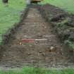 Evaluation photograph, Trench 3, Facing NE, Land west of Old Kirk, Spittal of Glenshee