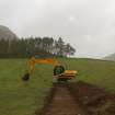 Evaluation photograph, Trench 3, Wider view, Facing NE, Land west of Old Kirk, Spittal of Glenshee