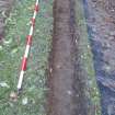 Excavation photograph, Detail of (015) taken from SE, Carzield Roman Fort, Kirkton, Dumfries