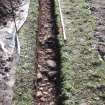 Excavation photograph, Example of (015) (10m from NNW end) taken from NNW, Carzield Roman Fort, Kirkton, Dumfries