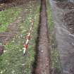 Excavation photograph, Detail of (013) removed taken from SE, Carzield Roman Fort, Kirkton, Dumfries