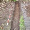 Excavation photograph, Shot of (009) removed taken from SE, Carzield Roman Fort, Kirkton, Dumfries