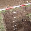 Excavation photograph, Detail of coach track taken from E, Carzield Roman Fort, Kirkton, Dumfries