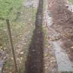 Excavation photograph, Detail of stratigraphy taken from E, Carzield Roman Fort, Kirkton, Dumfries