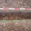 Excavation photograph, Section shot 3.5-5m taken from E, Carzield Roman Fort, Kirkton, Dumfries