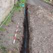 Excavation photograph, 13-22m of trench after clean up taken from SE, Wellington Bridge, Carzield Roman Fort, Kirkton, Dumfries