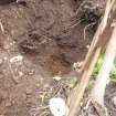 Excavation photograph, NW end of Trench 2 -Job 3261- Pole Dig taken from SE, Wellington Bridge, Carzield Roman Fort, Kirkton, Dumfries