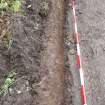 Excavation photograph, Surface (021), photos taken at intervals along its length taken from SE, Wellington Bridge, Carzield Roman Fort, Kirkton, Dumfries