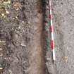 Excavation photograph, Surface (021), photos taken at intervals along its length taken from SE, Wellington Bridge, Carzield Roman Fort, Kirkton, Dumfries