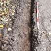 Excavation photograph, Surface (021), photos taken at intervals along its length taken from SE, Wellington Bridge, Carzield Roman Fort, Kirkton, Dumfries