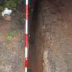 Excavation photograph, Ditch [022] taken from SE, Wellington Bridge, Carzield Roman Fort, Kirkton, Dumfries