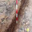 Excavation photograph, Ditch [022] taken from SE, Wellington Bridge, Carzield Roman Fort, Kirkton, Dumfries