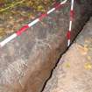 Excavation photograph, NE facing section of (031) taken from ESE, Wellington Bridge, Carzield Roman Fort, Kirkton, Dumfries