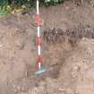 Excavation photograph, Branch opened to SW to check stopcock at crossroads taken from E, Wellington Bridge, Carzield Roman Fort, Kirkton, Dumfries