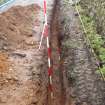 Excavation photograph, NE facing section of [022] taken from NW, Wellington Bridge, Carzield Roman Fort, Kirkton, Dumfries