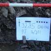 Watching Brief photograph, Post excavation of drain cut taken from SW, Earlstoun Castle, St John's Town of Dalry, Dumfries