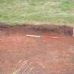 Evaluation photograph, S facing section of trench taken from S, Soutra Quarry Extension, Humbie, Borders