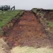 Evaluation photograph, Post-excavation Trench 10 taken from E, Soutra Quarry Extension, Humbie, Borders