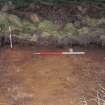 Evaluation photograph, S facing section of trench taken from S, Soutra Quarry Extension, Humbie, Borders