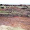 Evaluation photograph, S facing section of trench taken from S, Soutra Quarry Extension, Humbie, Borders