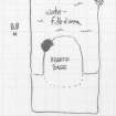 Photographic copy of drawing showing stone foundation on the Rory MacInnis property, Rear Beaver Cove, Cape Breton, Nova Scotia
