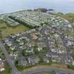 Oblique aerial view from south showing Mid- to Late C20 (Barefoots) and Recreation (Holiday Park) Areas of Townscape Character, Eyemouth