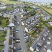 Oblique aerial view from south-east showing Mid- to Late C20 (Deanhead) and Mid- to Late C20 (Barefoots) Areas of Townscape Character, Eyemouth