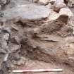 Excavation photograph, Detail of S facing section of 025, Paisley Abbey, Renfrewshire