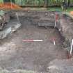 Excavation photograph, West side after hand digging/cleaning, Paisley Abbey, Renfrewshire