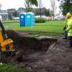 Excavation photograph, Initial machining, Paisley Abbey, Renfrewshire