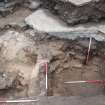 Excavation photograph, Central area, baulk still in situ, Paisley Abbey, Renfrewshire