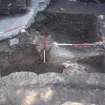 Excavation photograph, N facing section and N half of trench, Paisley Abbey, Renfrewshire