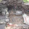 Excavation photograph, Detail of E baulk and top of drain, Paisley Abbey, Renfrewshire