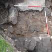 Excavation photograph, Relationship with drain and tenements - from above, Paisley Abbey, Renfrewshire