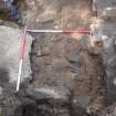 Excavation photograph, Relationship with drain and tenements - from above, Paisley Abbey, Renfrewshire