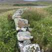 Dun Scolpaig, view of enclosure wall on E of islet, taken from the N